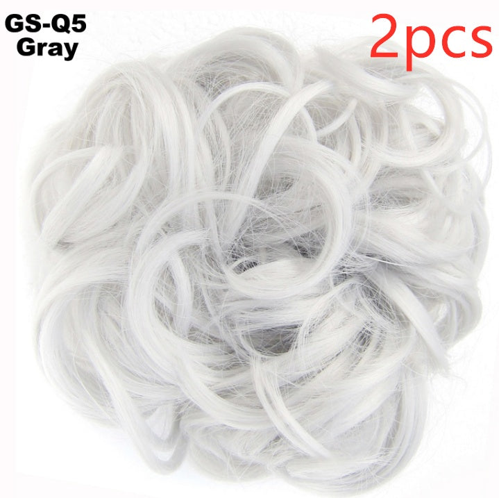 Fluffy Curly Hair Bun with Drawstring – Popular Hair Ball Hair Ring for Women (Europe, Japan, Korea)
