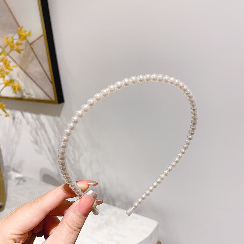 Thin Pearl Headband – Elegant Hair Accessory for Women