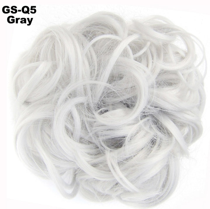 Fluffy Curly Hair Bun with Drawstring – Popular Hair Ball Hair Ring for Women (Europe, Japan, Korea)