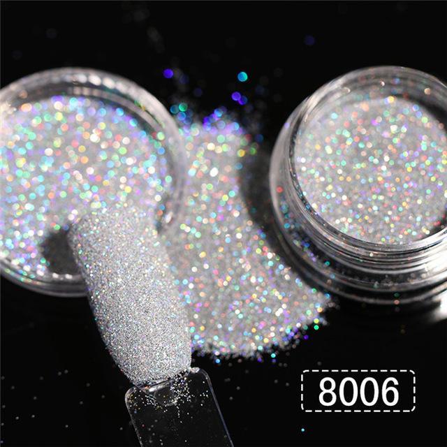 Holographic Nail Glitter – Sparkling Nail Art Powder for DIY Manicure