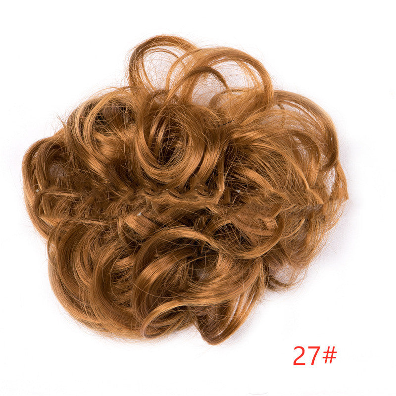 Fluffy Curly Hair Bun with Drawstring – Popular Hair Ball Hair Ring for Women (Europe, Japan, Korea)