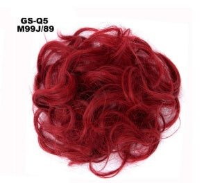 Fluffy Curly Hair Bun with Drawstring – Popular Hair Ball Hair Ring for Women (Europe, Japan, Korea)