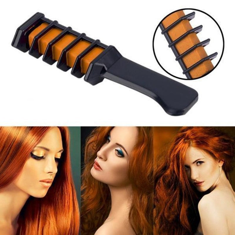 Temporary Hair Color Crayons – Mini Disposable Dye Chalk with Brush for Easy Styling