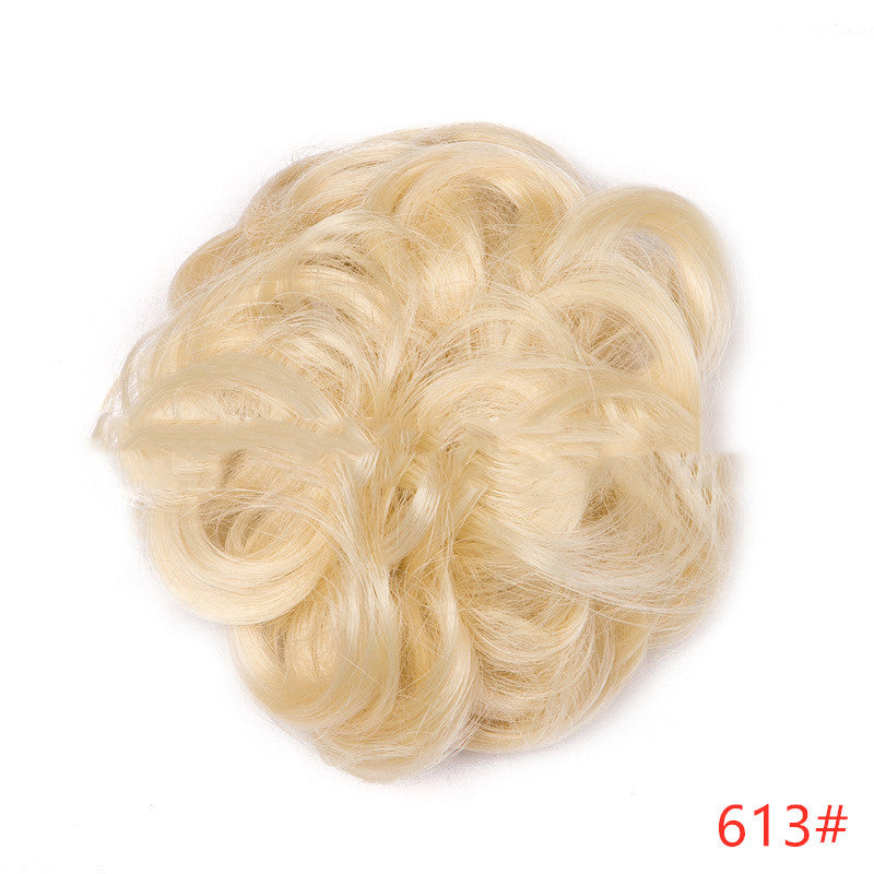 Fluffy Curly Hair Bun with Drawstring – Popular Hair Ball Hair Ring for Women (Europe, Japan, Korea)