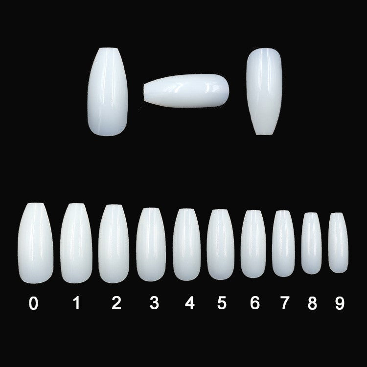 500pcs Transparent Natural Fake Nails – Full Cover Acrylic Nail Tips for DIY Manicure