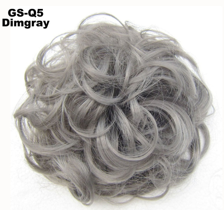Fluffy Curly Hair Bun with Drawstring – Popular Hair Ball Hair Ring for Women (Europe, Japan, Korea)