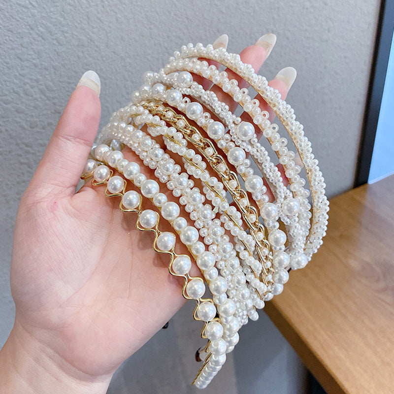 Thin Pearl Headband – Elegant Hair Accessory for Women