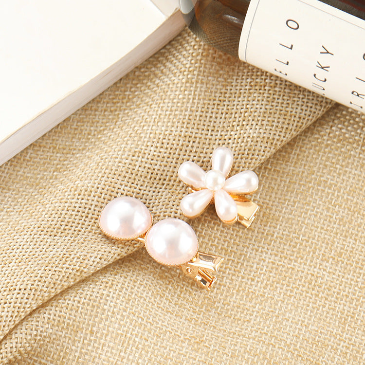 Slip-On Pearl Bow Hair Clip – Elegant Women’s Hair Accessory