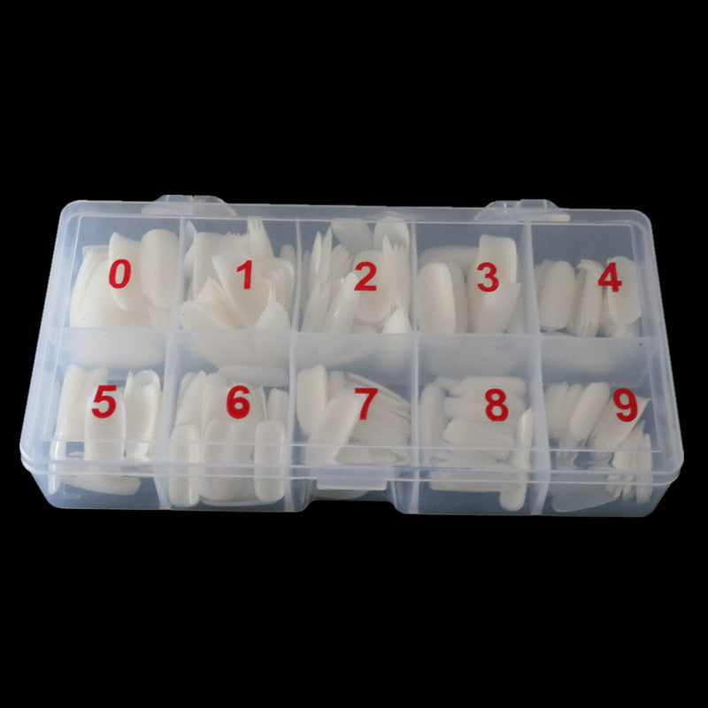 500pcs Transparent Fake Nail Set – Full & Half Paste French Natural Nail Art Tips