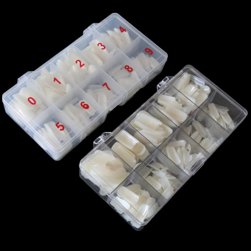 500pcs Transparent Fake Nail Set – Full & Half Paste French Natural Nail Art Tips