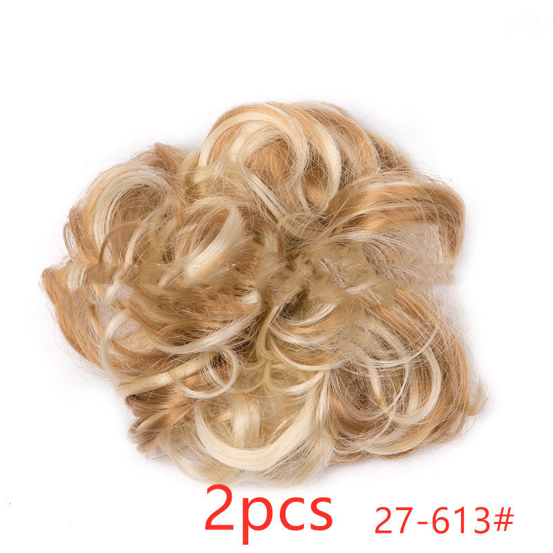 Fluffy Curly Hair Bun with Drawstring – Popular Hair Ball Hair Ring for Women (Europe, Japan, Korea)