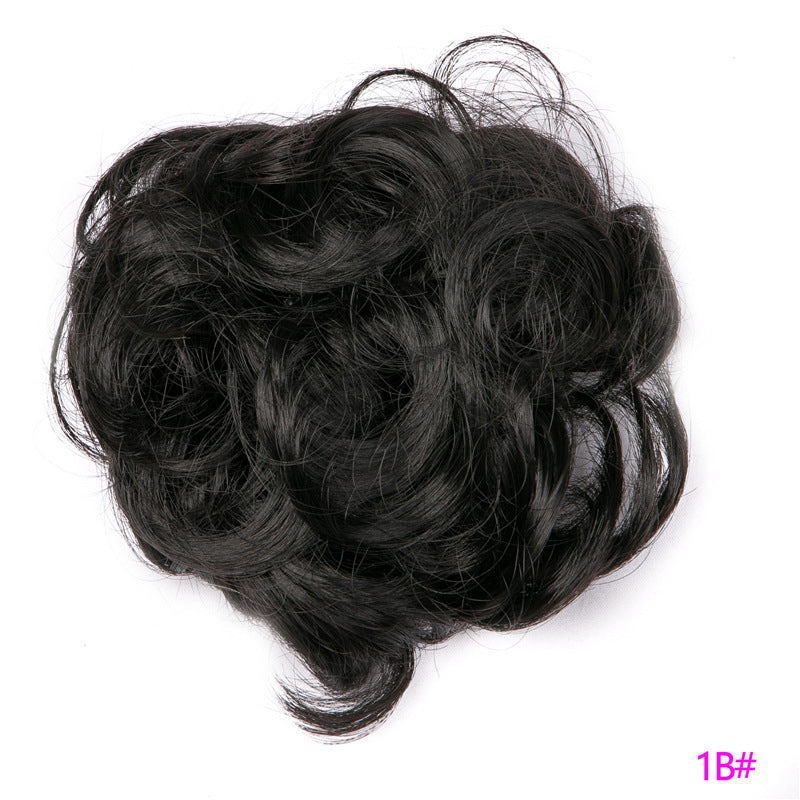 Fluffy Curly Hair Bun with Drawstring – Popular Hair Ball Hair Ring for Women (Europe, Japan, Korea)