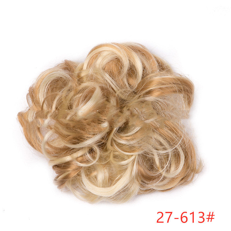 Fluffy Curly Hair Bun with Drawstring – Popular Hair Ball Hair Ring for Women (Europe, Japan, Korea)
