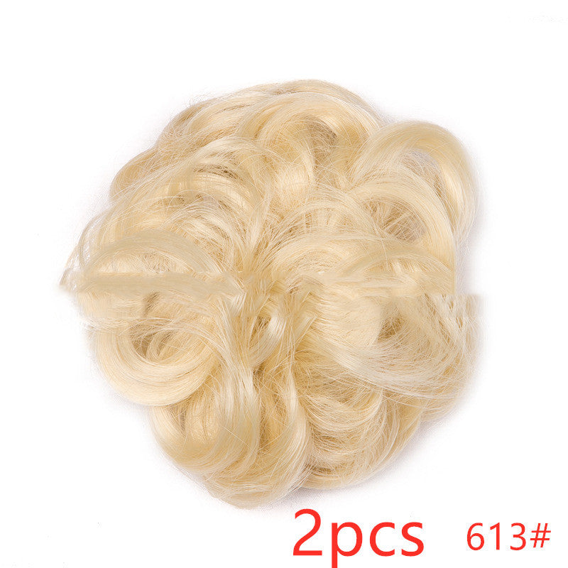Fluffy Curly Hair Bun with Drawstring – Popular Hair Ball Hair Ring for Women (Europe, Japan, Korea)