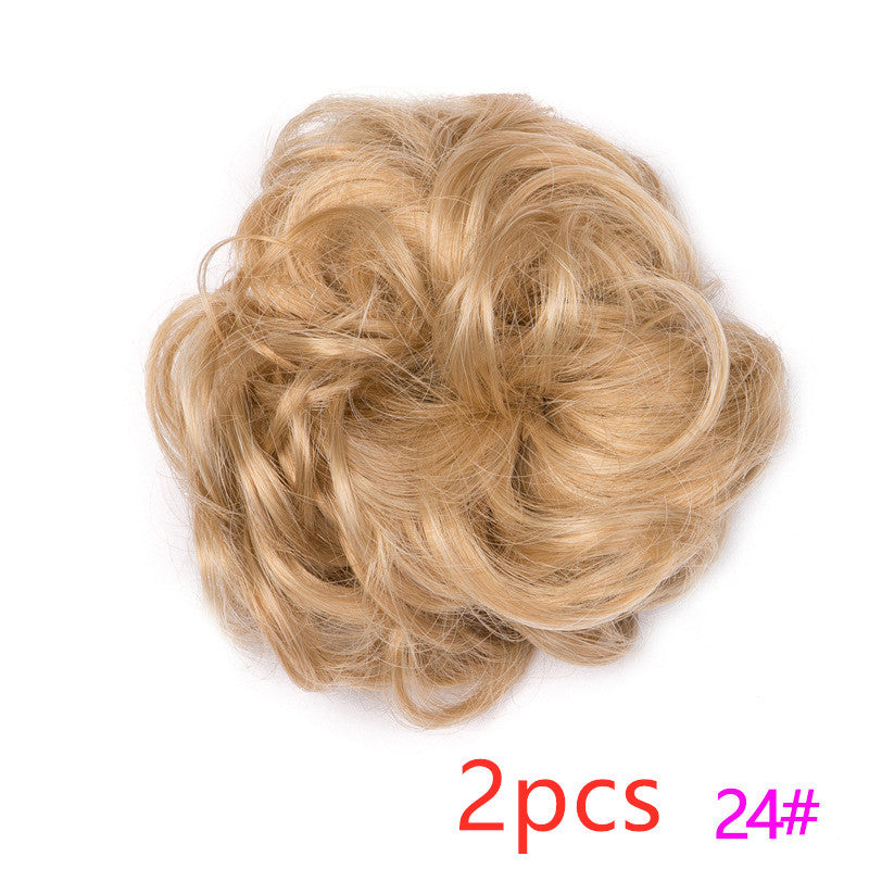 Fluffy Curly Hair Bun with Drawstring – Popular Hair Ball Hair Ring for Women (Europe, Japan, Korea)