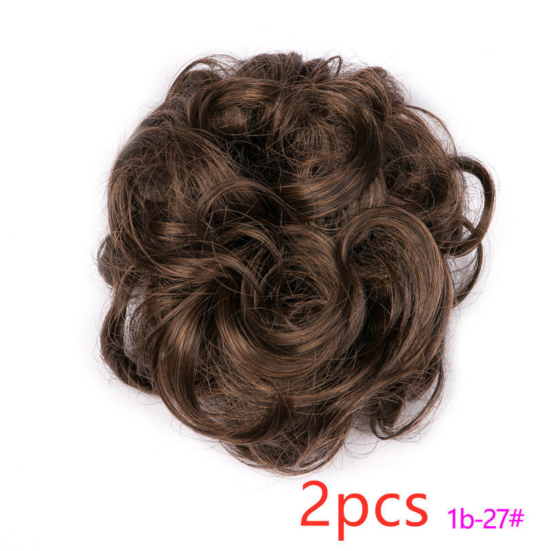 Fluffy Curly Hair Bun with Drawstring – Popular Hair Ball Hair Ring for Women (Europe, Japan, Korea)