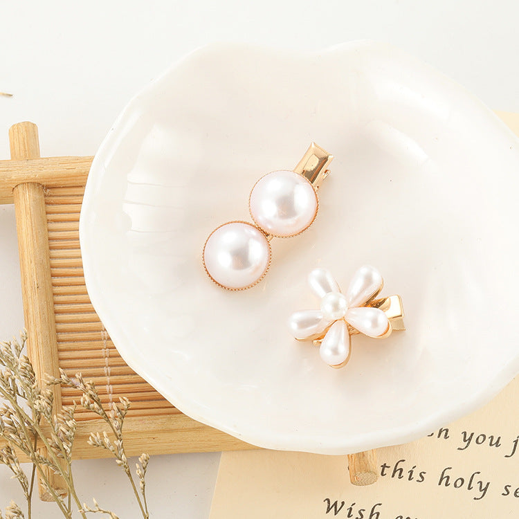 Slip-On Pearl Bow Hair Clip – Elegant Women’s Hair Accessory