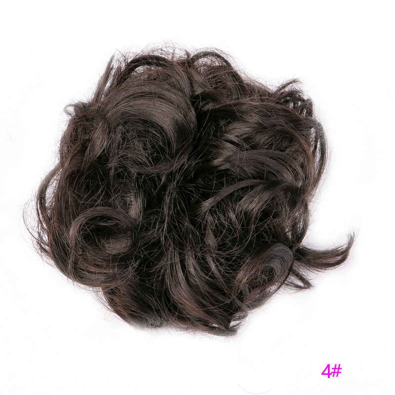 Fluffy Curly Hair Bun with Drawstring – Popular Hair Ball Hair Ring for Women (Europe, Japan, Korea)