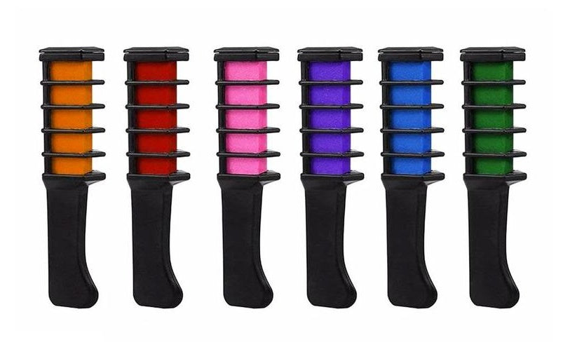 Temporary Hair Color Crayons – Mini Disposable Dye Chalk with Brush for Easy Styling