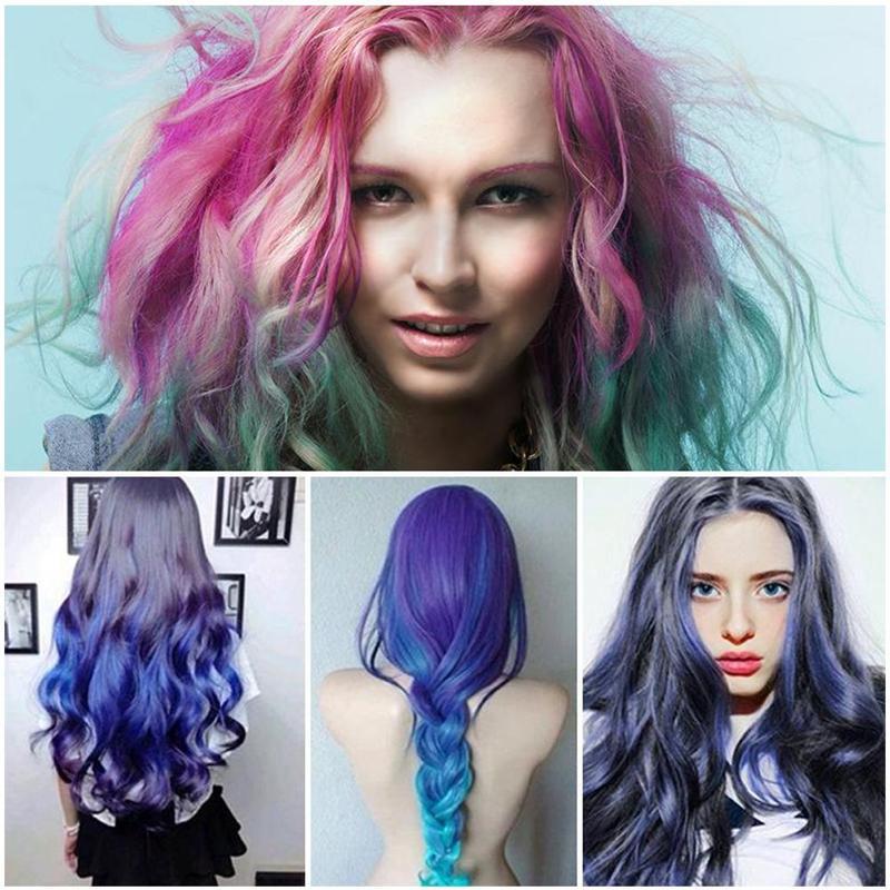 Temporary Hair Color Crayons – Mini Disposable Dye Chalk with Brush for Easy Styling