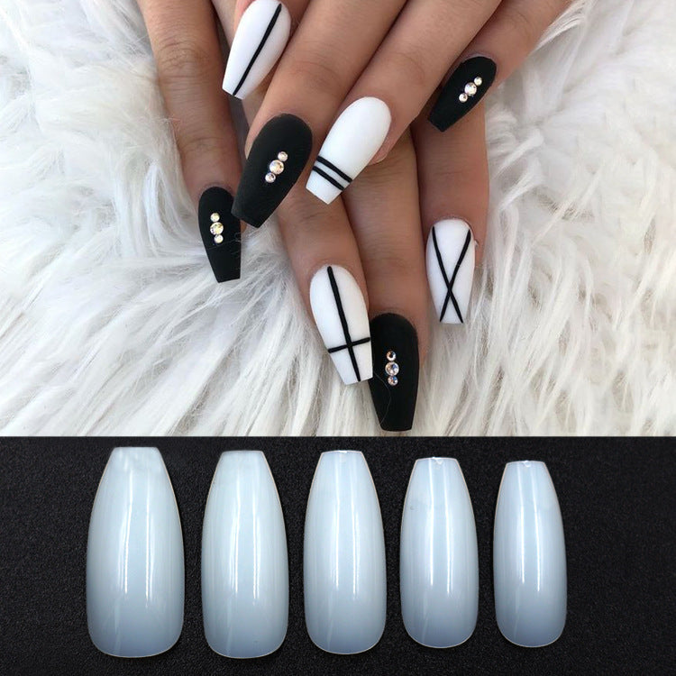 500pcs Transparent Natural Fake Nails – Full Cover Acrylic Nail Tips for DIY Manicure