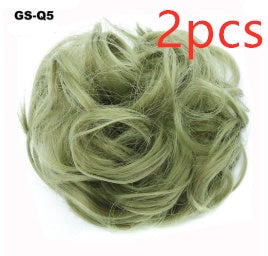 Fluffy Curly Hair Bun with Drawstring – Popular Hair Ball Hair Ring for Women (Europe, Japan, Korea)