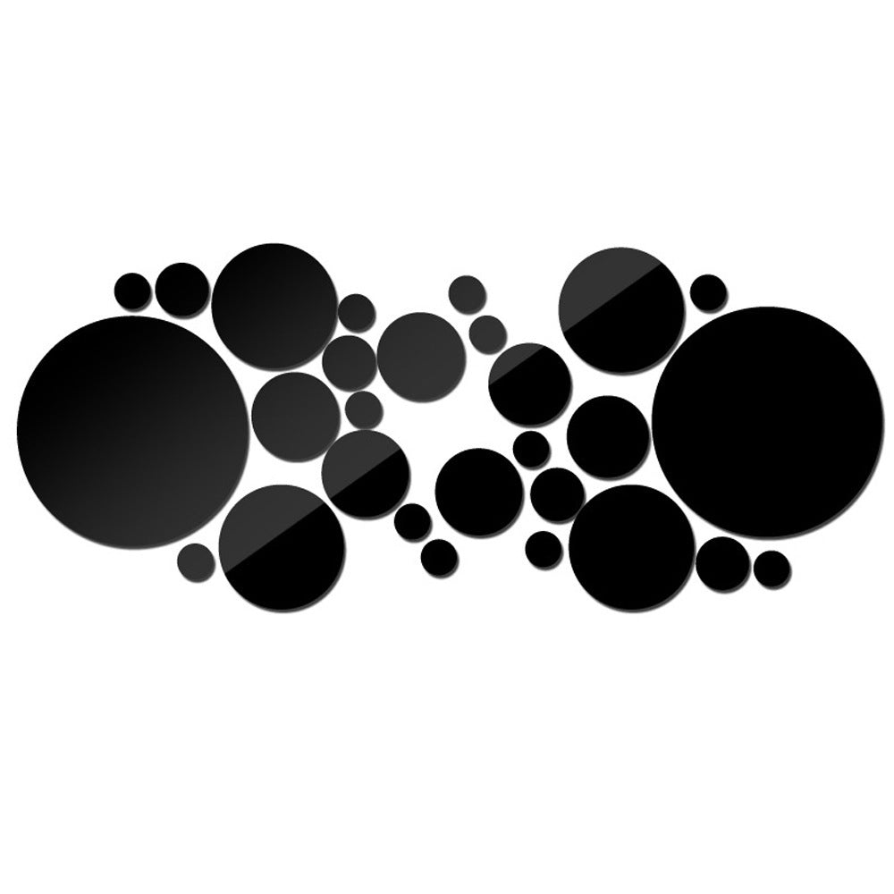 3D Acrylic Circle Mirror Wall Stickers – Big & Small Decorative Home Wall Art