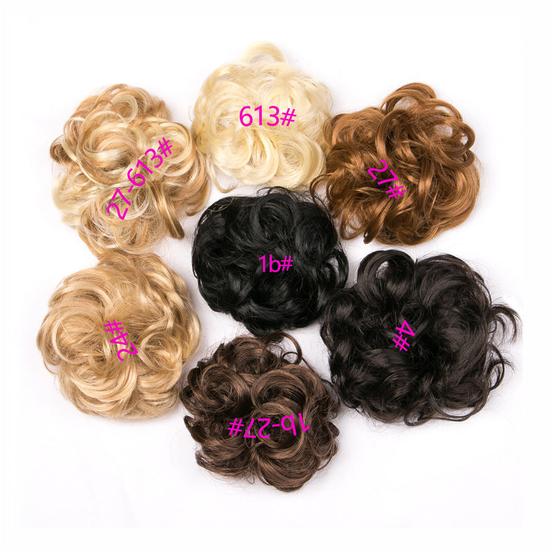 Fluffy Curly Hair Bun with Drawstring – Popular Hair Ball Hair Ring for Women (Europe, Japan, Korea)