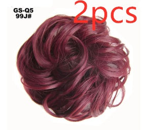 Fluffy Curly Hair Bun with Drawstring – Popular Hair Ball Hair Ring for Women (Europe, Japan, Korea)