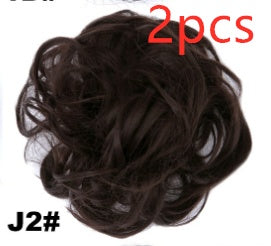 Fluffy Curly Hair Bun with Drawstring – Popular Hair Ball Hair Ring for Women (Europe, Japan, Korea)