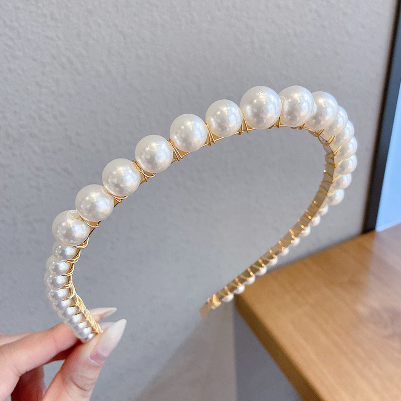 Thin Pearl Headband – Elegant Hair Accessory for Women