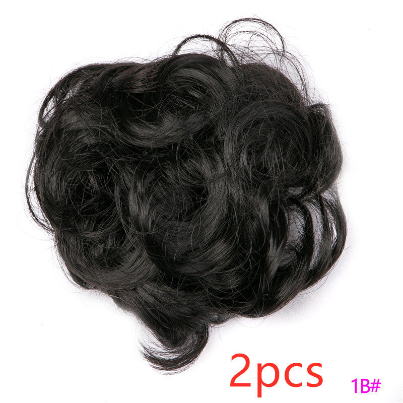Fluffy Curly Hair Bun with Drawstring – Popular Hair Ball Hair Ring for Women (Europe, Japan, Korea)