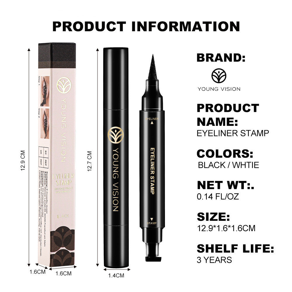 Black & White Seal Eyeliner – Smudge-Proof Dual-Color Liquid Eyeliner for Bold, Defined Eyes