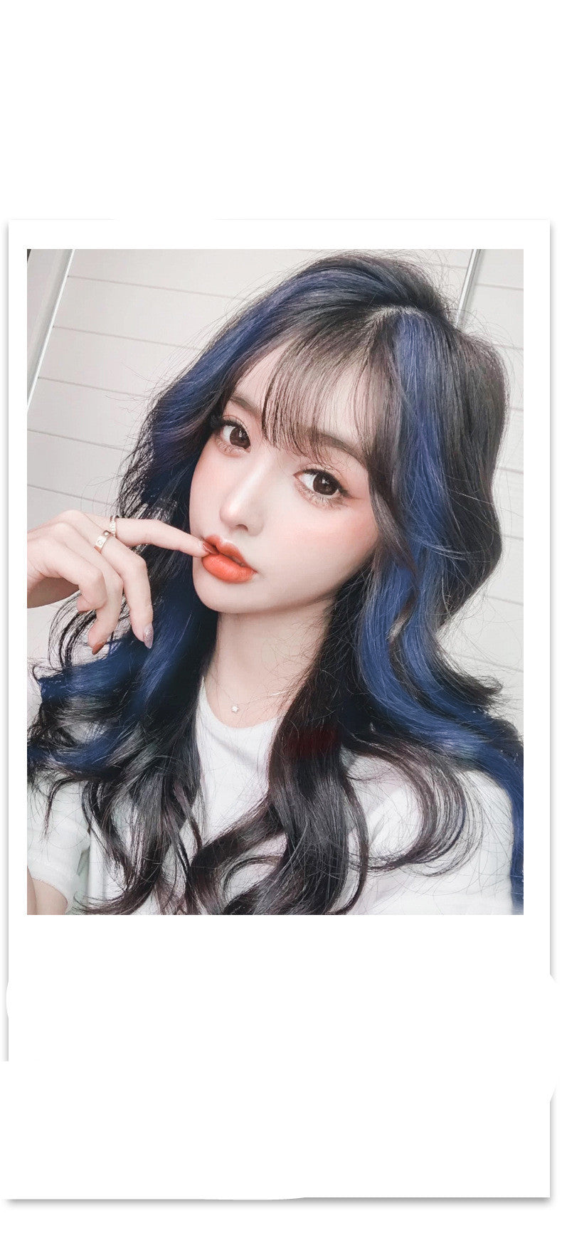 Gradient Long Curly Hair Wig for Women – Stylish Patch Wig with Natural Look