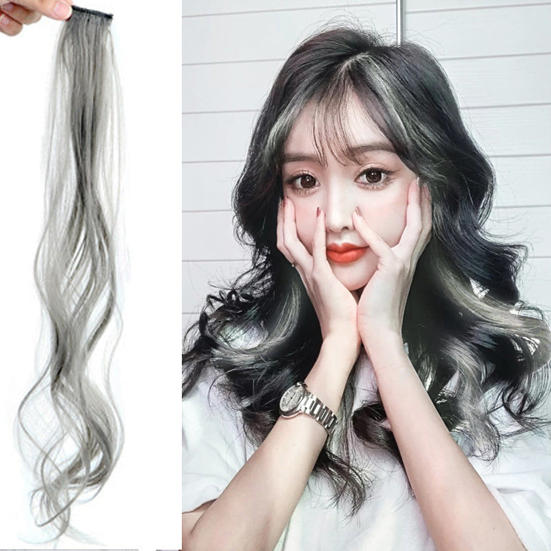 Gradient Long Curly Hair Wig for Women – Stylish Patch Wig with Natural Look