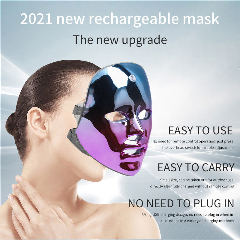 LED Light Therapy Face Mask – Rechargeable Acne & Skin Care Mask