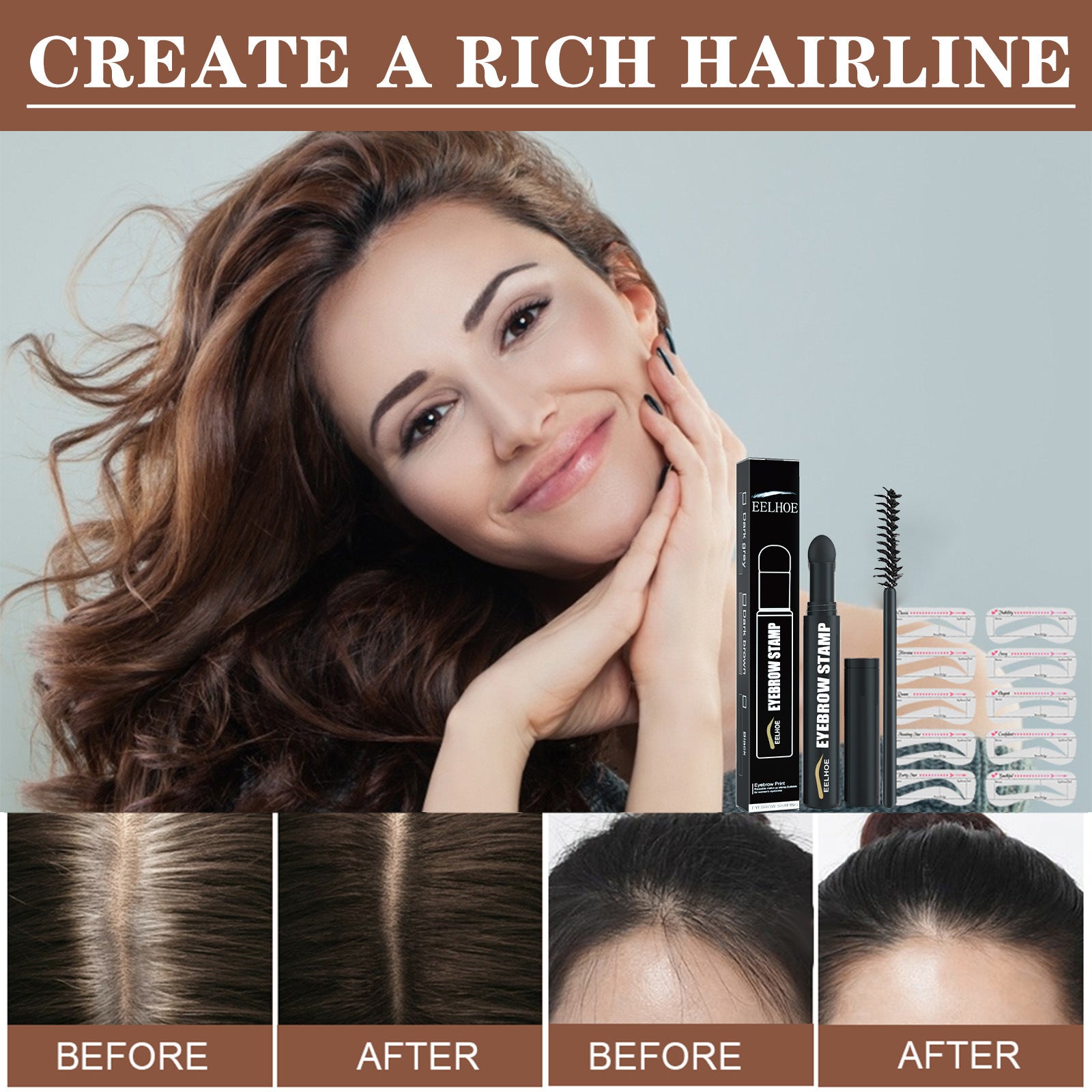 Eyebrow Stamp Pen – Quick & Easy Brow Printing Pen for Effortless, Natural-Looking Eyebrows (Lazy Girl Makeup Tool)