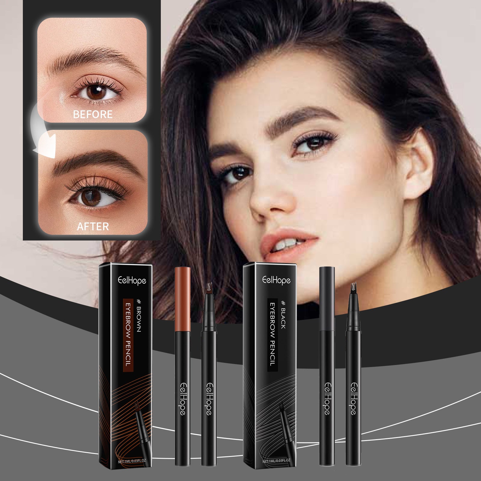 Wild Look Eyebrow Pencil – Smudge-Proof, Easy-to-Use Brow Shaping Pencil for Natural & Defined Eyebrows